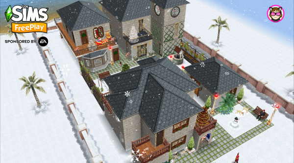 My Christmas theme build in The Sims FreePlay
